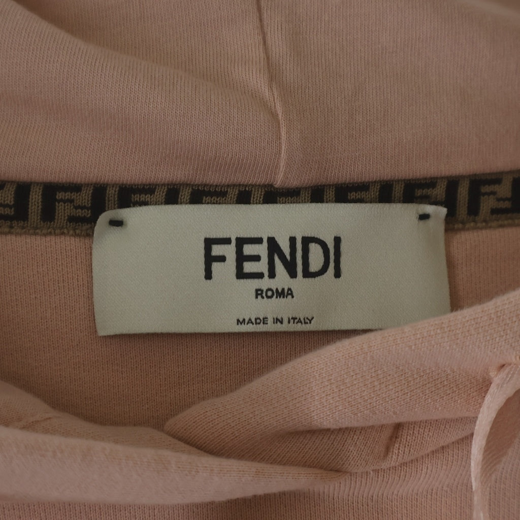 FENDI(フェンディ) ロゴ クロップドパーカー ピンク S レディース