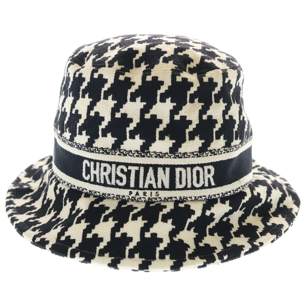 DIOR(ディオール) チェック 千鳥柄 バケットハット 帽子 ブラック/ホワイト 21PDP923X135 レディース