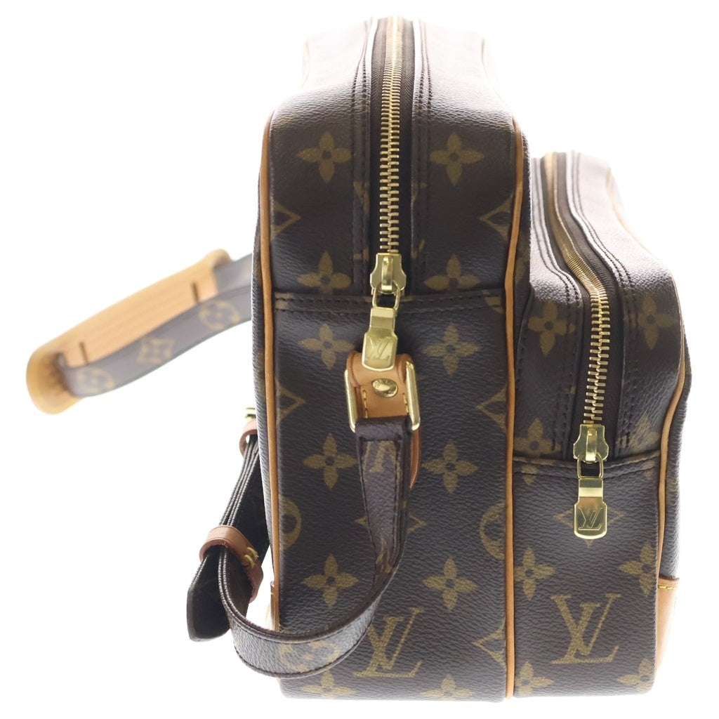 LOUIS VUITTON(ルイヴィトン) モノグラム ナイル ショルダーバッグ ブラウン レザー×PVC M45244 ゴールド金具