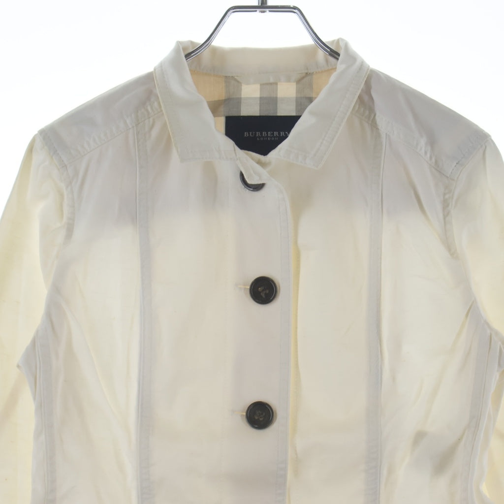 BURBERRY(バーバリー) ハイネック 長袖 ジャケット ホワイト #38 レディース