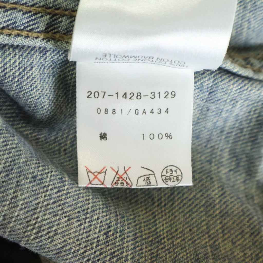 GUCCI(グッチ) ウォッシュド加工 デニムジャケット Gジャン インディゴブルー #42 レディース