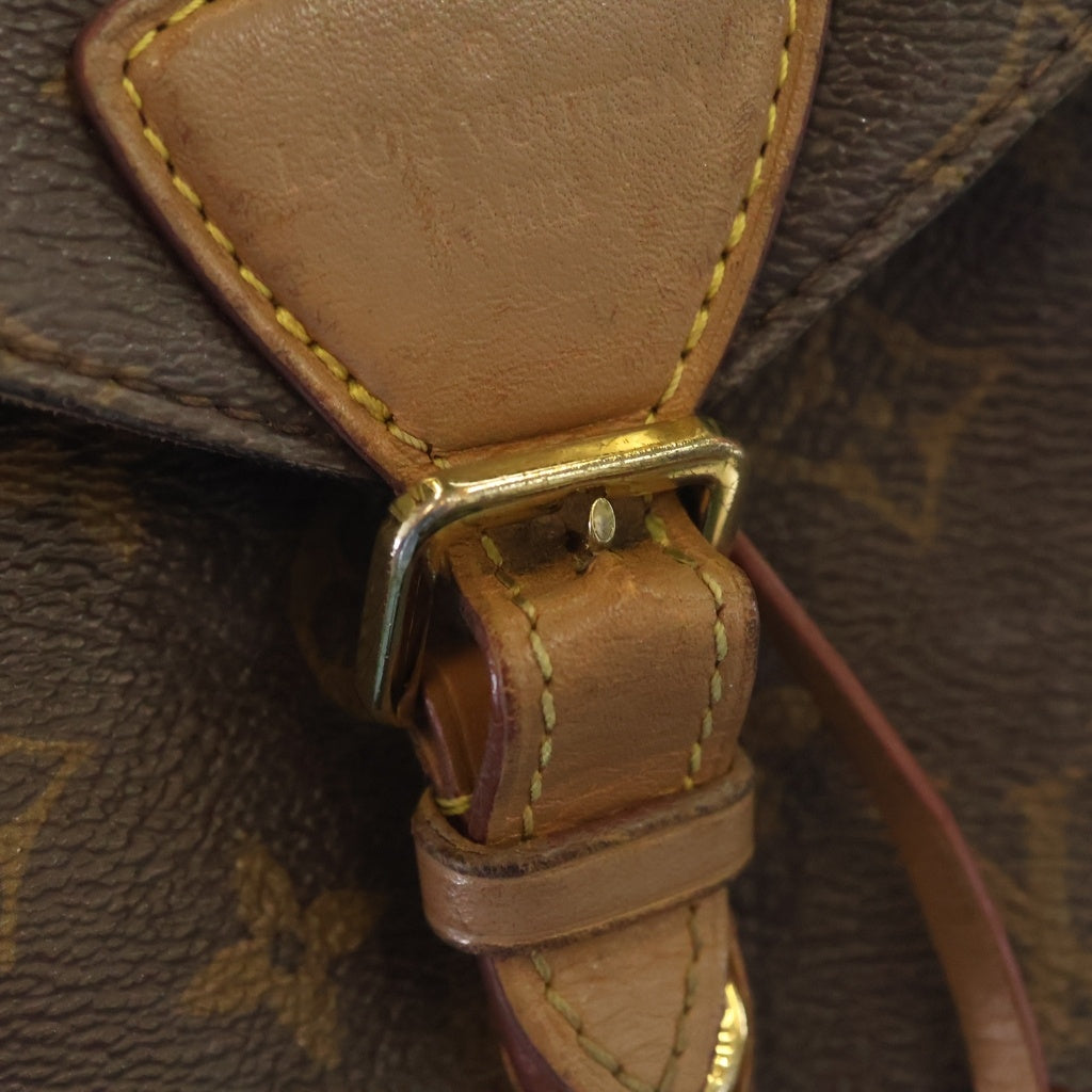 LOUIS VUITTON(ルイヴィトン) モノグラム モンスリ NM PM リュックサック バックパック ブラウン レザー×PVC M45501 ゴールド金具 レディース