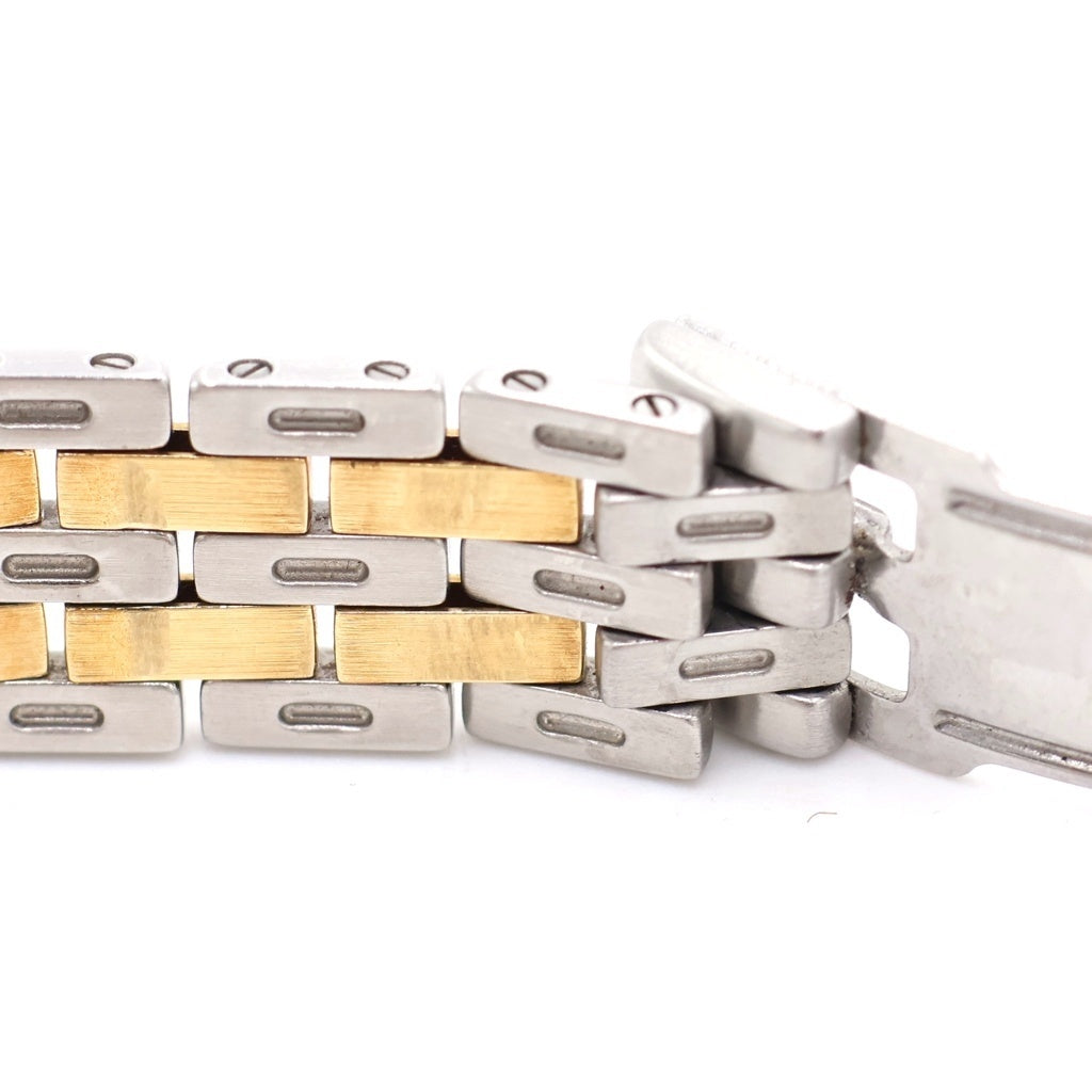 Cartier(カルティエ) パンテール クーガー SM 2ロウ 白文字盤 クォーツウォッチ 腕時計 K18YG シルバー/イエローゴールド W35005B6 レディース