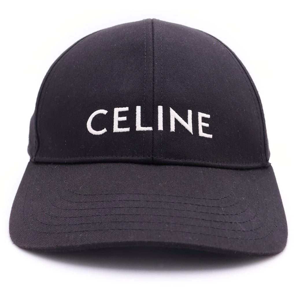 CELINE(セリーヌ) ロゴ刺繍 ベースボールキャップ 帽子 ブラック 2AUA1242N レディース