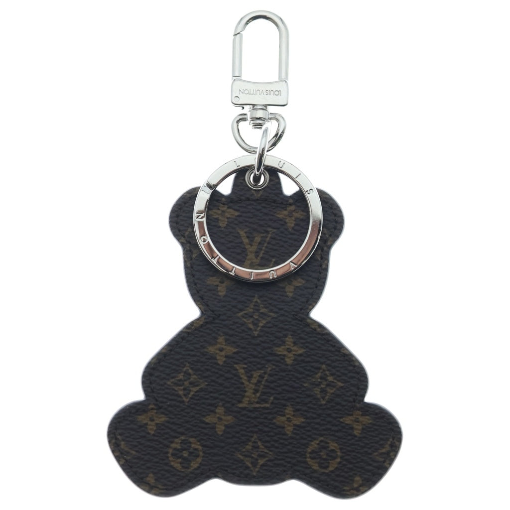 LOUIS VUITTON(ルイヴィトン) ポルト クレ・テディベア キーリング バッグチャーム キーホルダー ブラウン M00342 シルバー金具