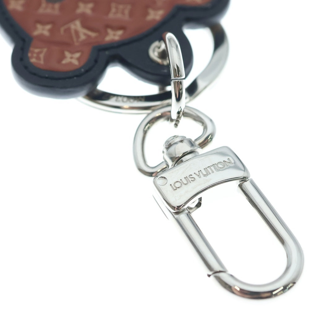 LOUIS VUITTON(ルイヴィトン) ポルト クレ・テディベア キーリング バッグチャーム キーホルダー ブラウン M00342 シルバー金具