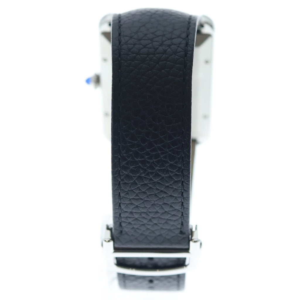Cartier(カルティエ) タンクマストXL シルバー文字盤 レザーベルト 自動巻き 腕時計 シルバー/ブラック WSTA0040