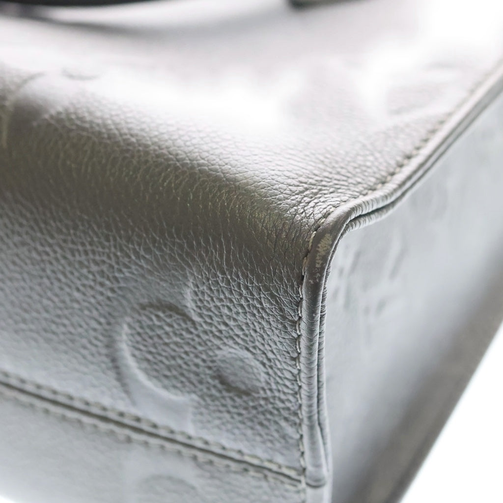 LOUIS VUITTON(ルイヴィトン) モノグラムアンプラント オンザゴーPM 2WAYバッグ ハンドバッグ ショルダーバッグ ガンメタルグレー レザー M12886 シルバー金具 レディース