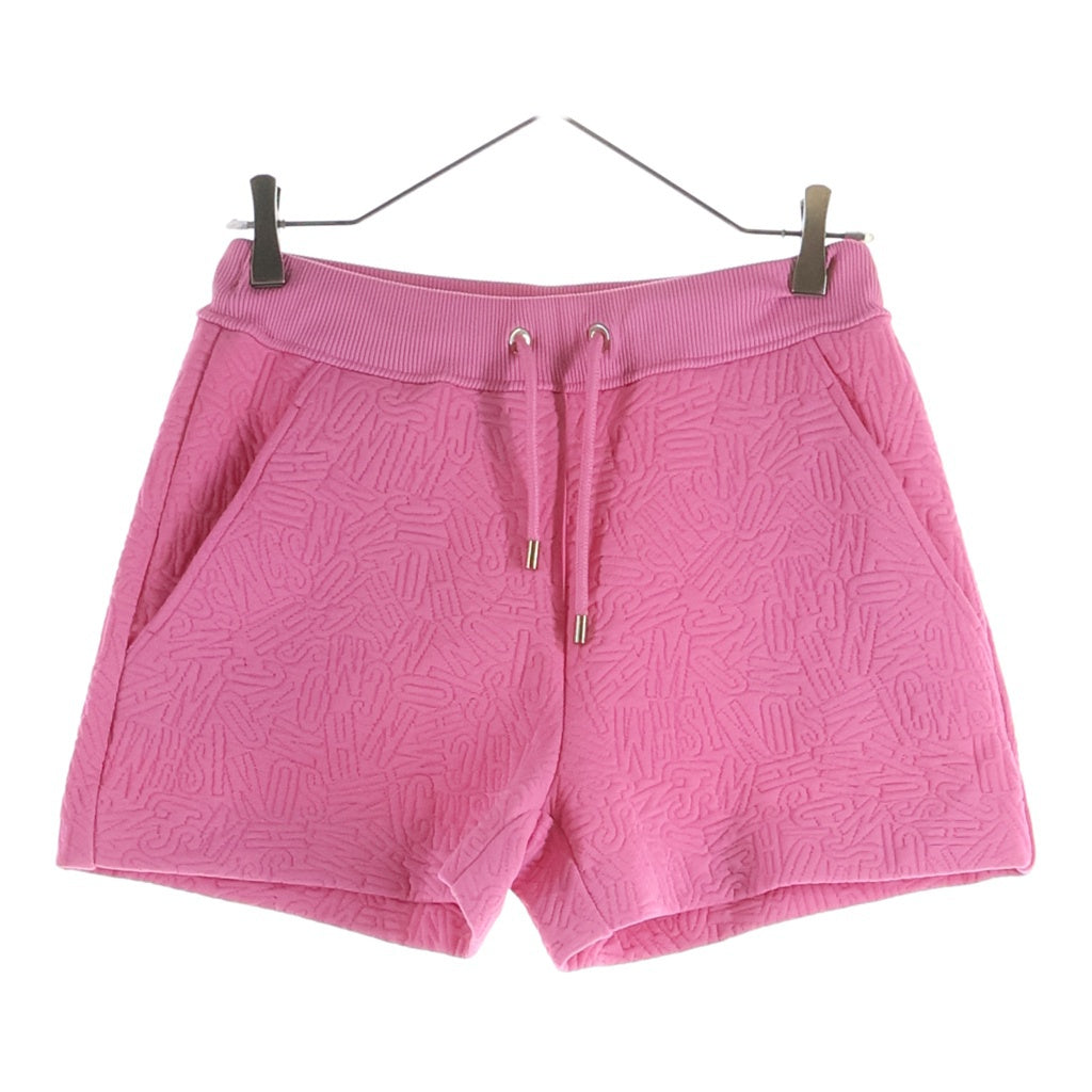 MOSCHINO(モスキーノ) ロゴ コットン ポリエステル ショート ハーフパンツ ショーツ ピンク KW7239203 レディース