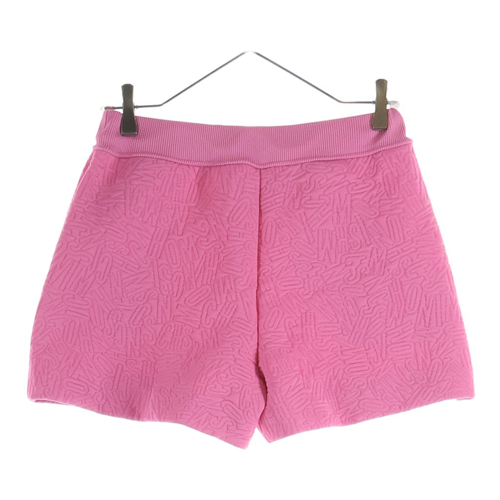 MOSCHINO(モスキーノ) ロゴ コットン ポリエステル ショート ハーフパンツ ショーツ ピンク KW7239203 レディース