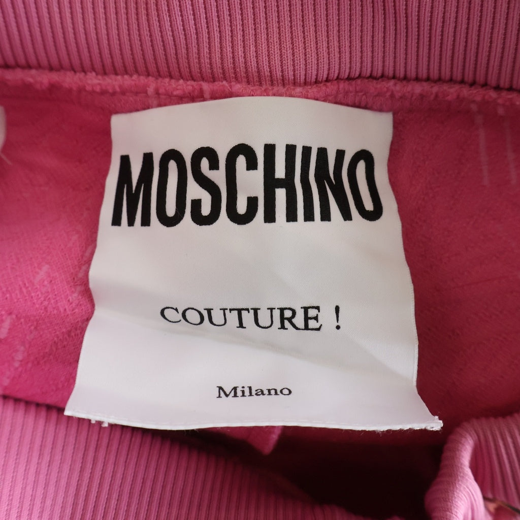 MOSCHINO(モスキーノ) ロゴ コットン ポリエステル ショート ハーフパンツ ショーツ ピンク KW7239203 レディース