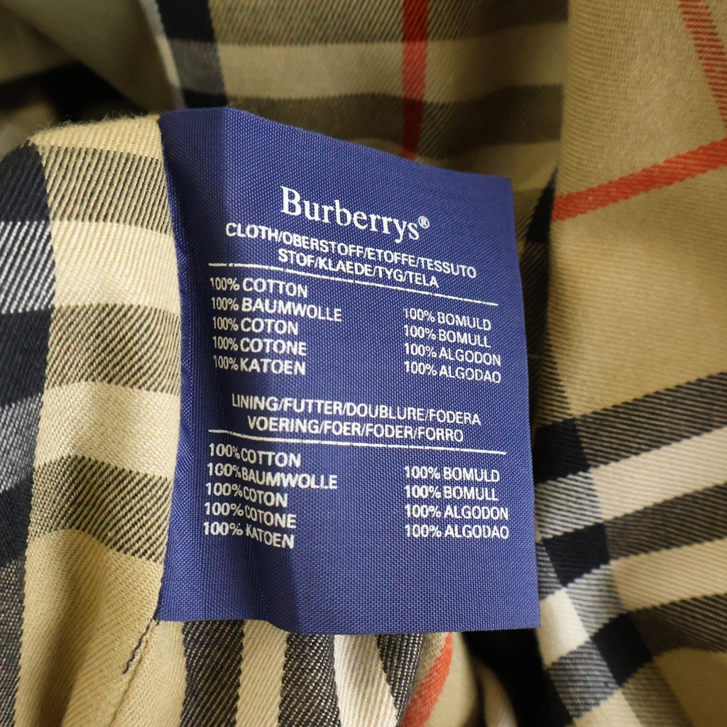 BURBERRY(バーバリー) ノヴァチェック コットン ステンカラーコート ロングコート アウター #48 カーキ
