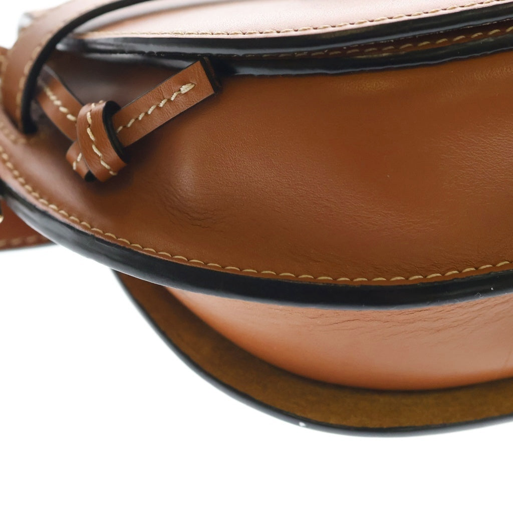 LOEWE(ロエベ) ゲートデュアルバッグ ショルダーバッグ ブラウン レザー ゴールド金具 レディース