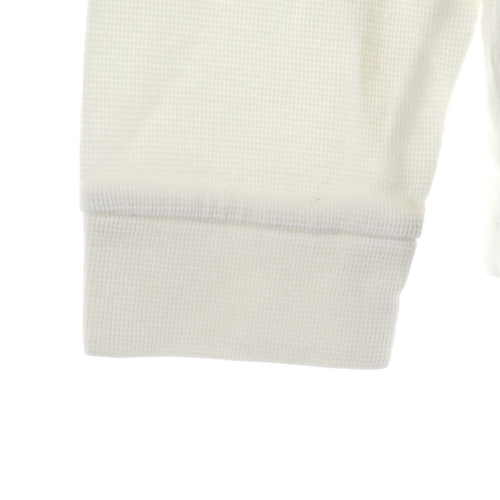 BURBERRY BLACK LABEL(バーバリー ブラックレーベル) クレストブリッジチェック パッチワーク コットン 長袖 Tシャツ #LL ホワイト/グレー レディース