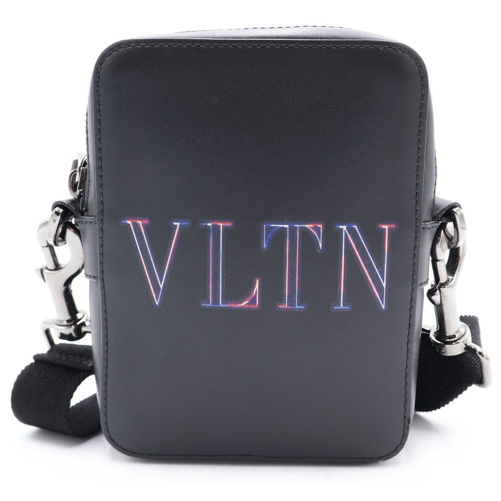 VALENTINO(ヴァレンティノ) VLTN ロゴ スモール レザー ショルダーバック クロスバッグ ブラック
