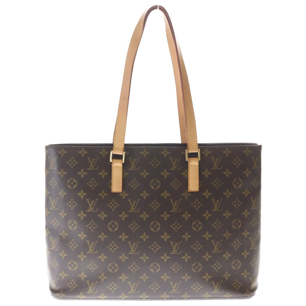 LOUIS VUITTON(ルイヴィトン) モノグラム ルコ トートバッグ ハンドバッグ ブラウン レザー×PVC M51155 ゴールド金具 レディース
