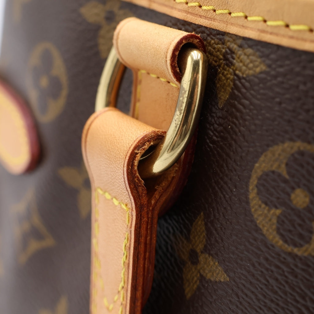 LOUIS VUITTON(ルイヴィトン) モノグラム バティニョール オリゾンタル ハンドバッグ トートバッグ ブラウン PVCレザー M51154 ゴールド金具 レディース