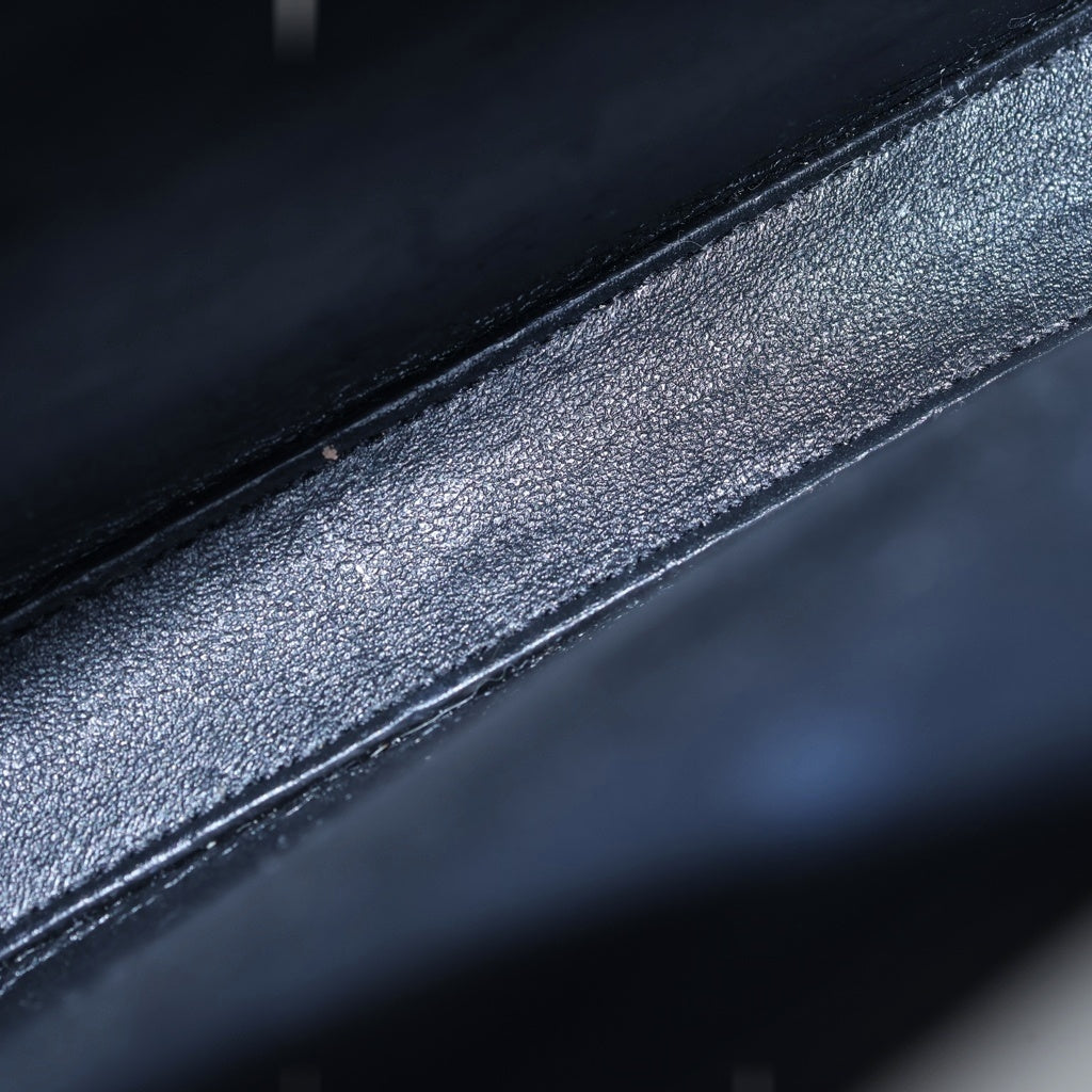 SAINT LAURENT PARIS(サンローランパリ) カサンドラロゴ トップハンドル レザー 2WAY ハンド ショルダーバッグ ゴールド金具 ブラック 623930 レディース