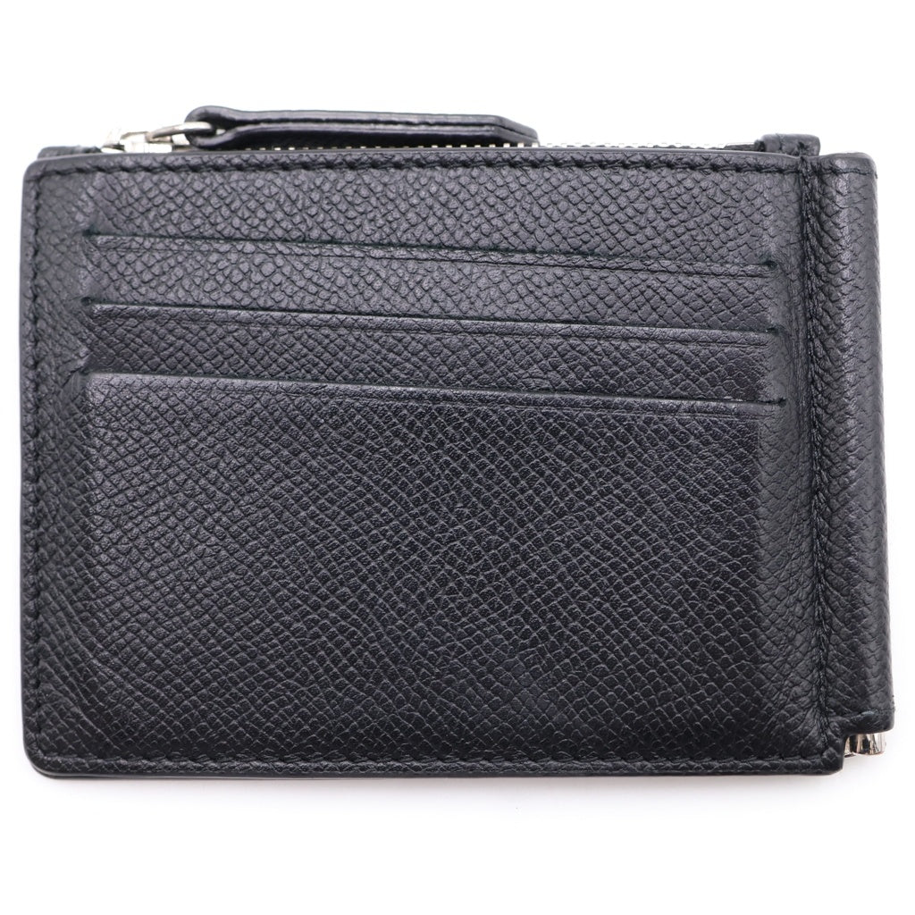 MM6 Maison Margiela(エムエムシックスメゾンマルジェラ) 4ステッチ レザー コンパクトウォレット マネークリップ 二つ折り財布 ブラック SA1UI0018