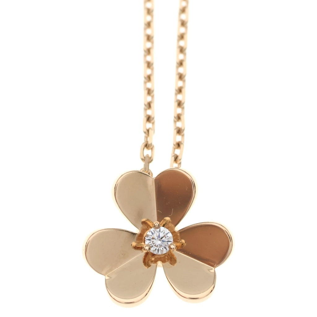Van Cleef & Arpels(ヴァンクリーフアンドアーペル) フリヴォル スモール 1Pダイヤ ネックレス K18PG ピンクゴールド VCARPFBM00 レディース