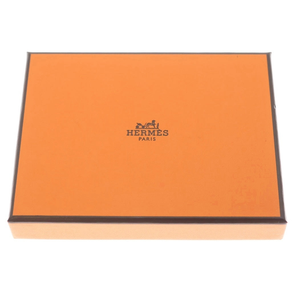 HERMES(エルメス) MC2 ユークリッド ブルーインディゴ エプソン レザー カードケース ネイビー W刻印 レディース