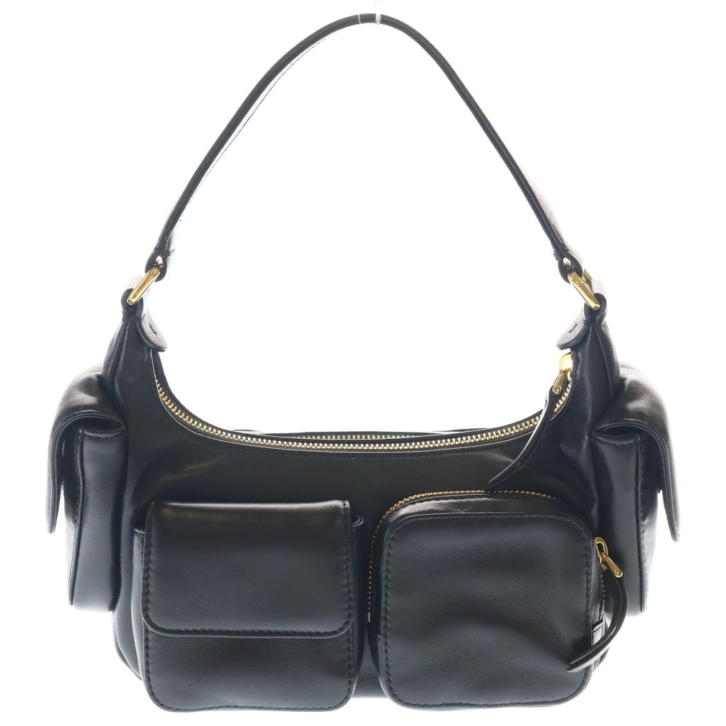 miumiu(ミュウミュウ) ハンドバック ポケットバック ナッパレザー ブラック 5BC146 レディース
