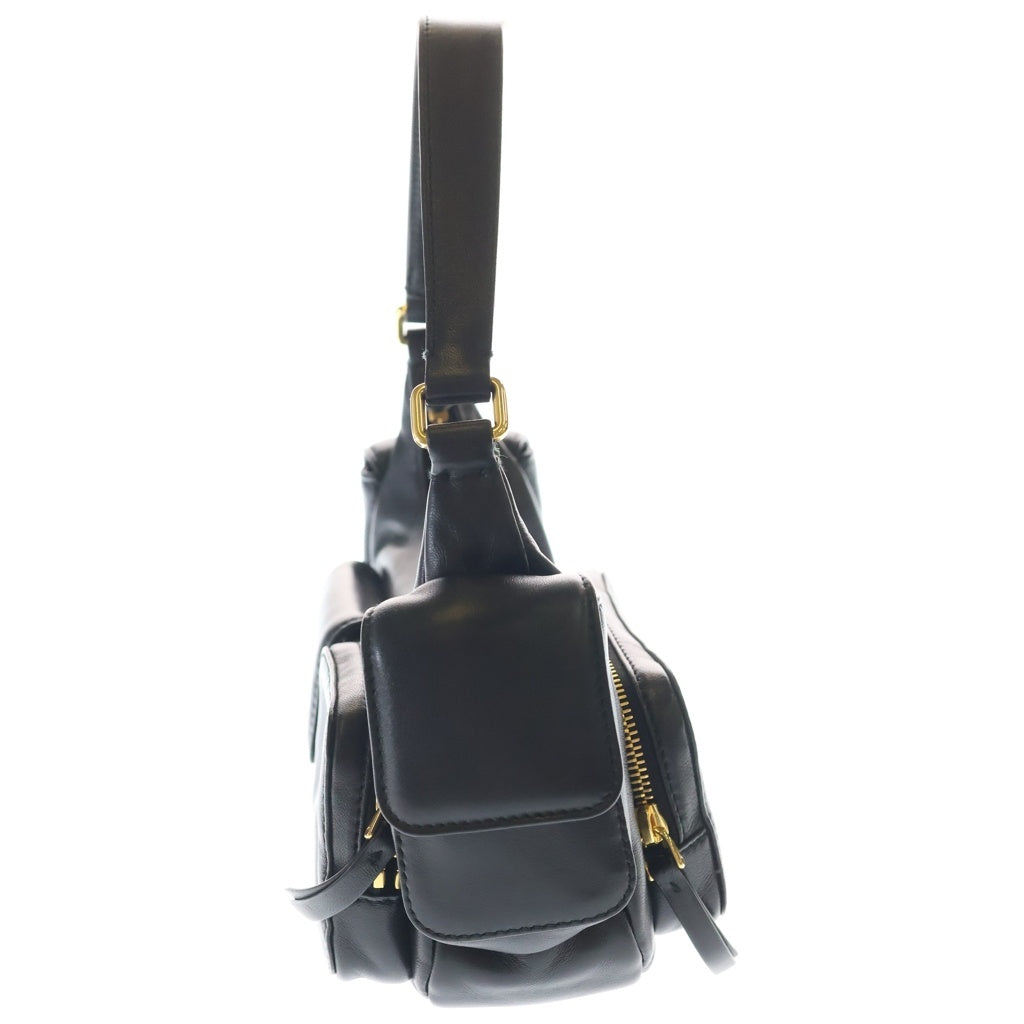 miumiu(ミュウミュウ) ハンドバック ポケットバック ナッパレザー ブラック 5BC146 レディース