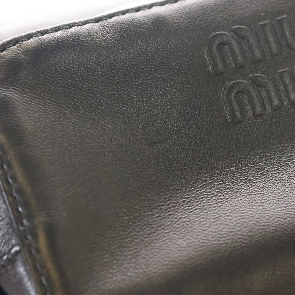 miumiu(ミュウミュウ) ハンドバック ポケットバック ナッパレザー ブラック 5BC146 レディース