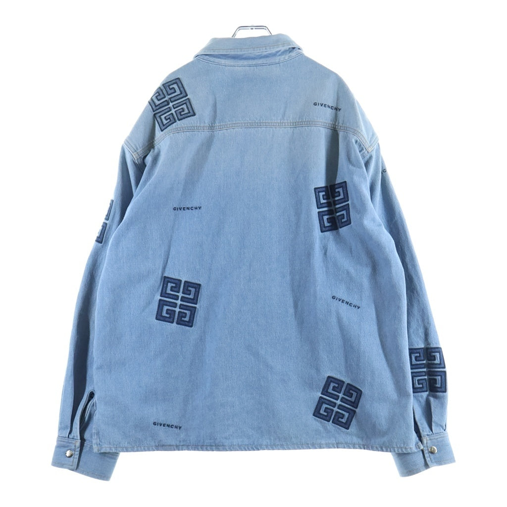 GIVENCHY(ジバンシィ) 4Gロゴ刺繍 デニム トラッカージャケット ジャケット インディゴ BM60X05Y5V
