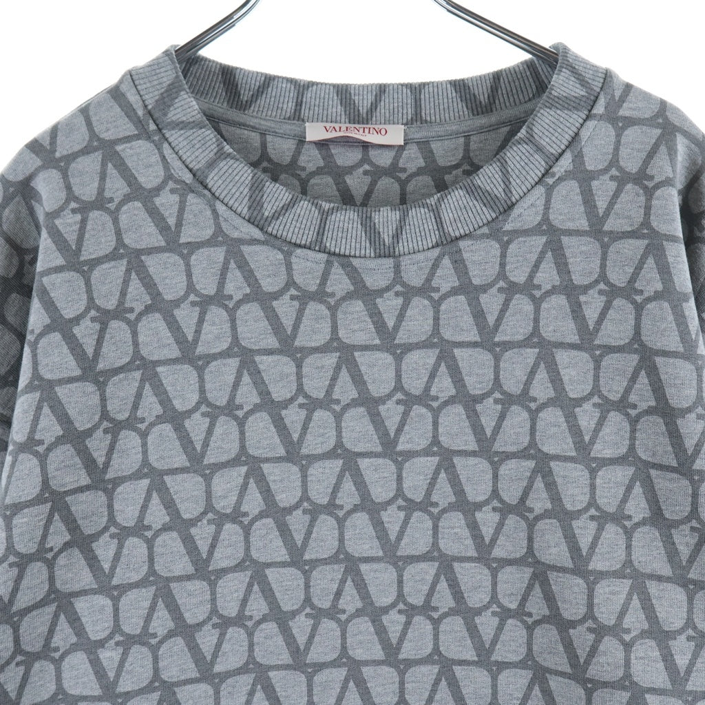 VALENTINO(ヴァレンティノ) Vロゴ 総柄 コットン トワル イコノグラフ スウェット トレーナー 長袖 トップス #XXL グレー 4V3MF26W9W1
