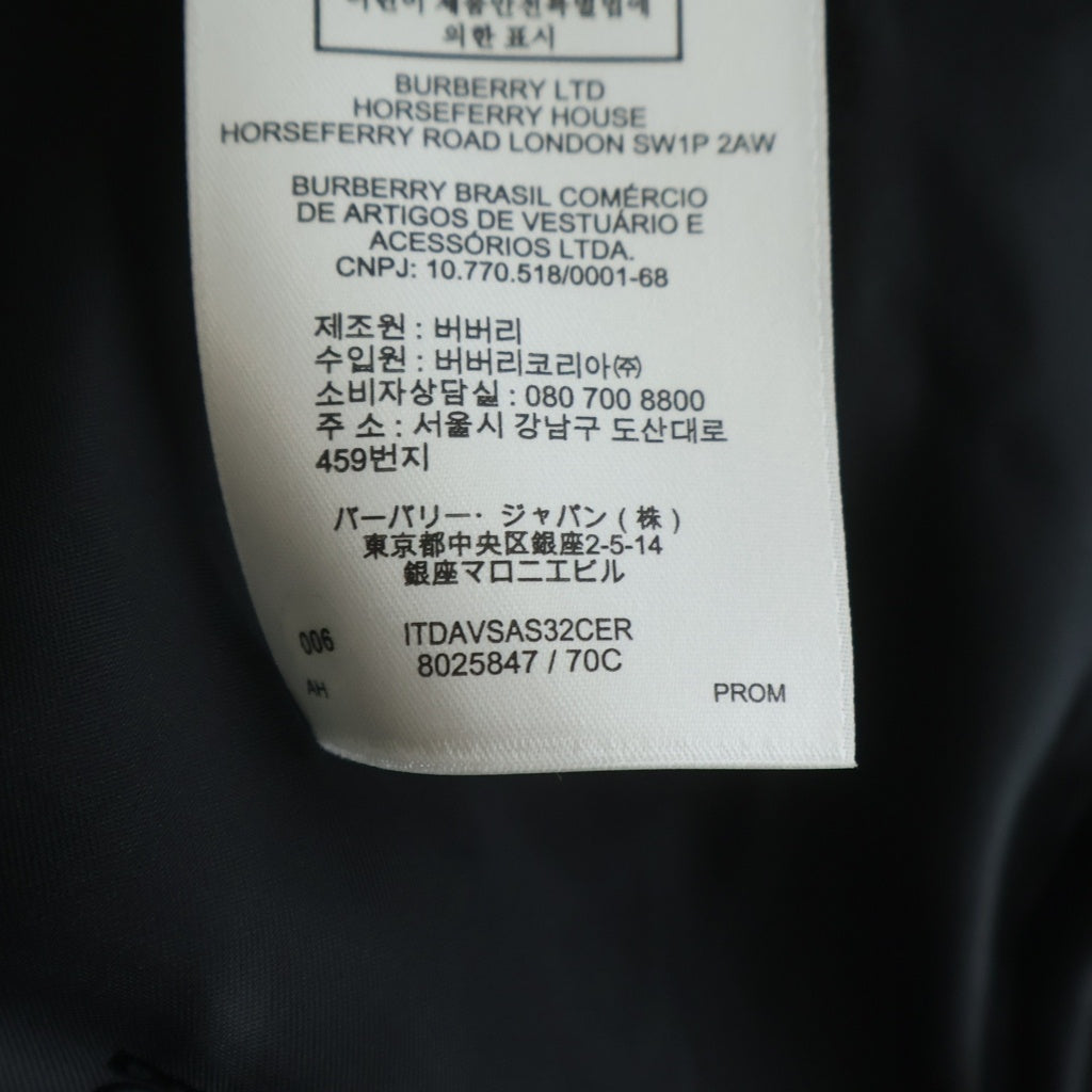 BURBERRY(バーバリー) シープスキン レザージャケット ミリタリージャケット ジップアップ アウター #56 ブラック 8025847