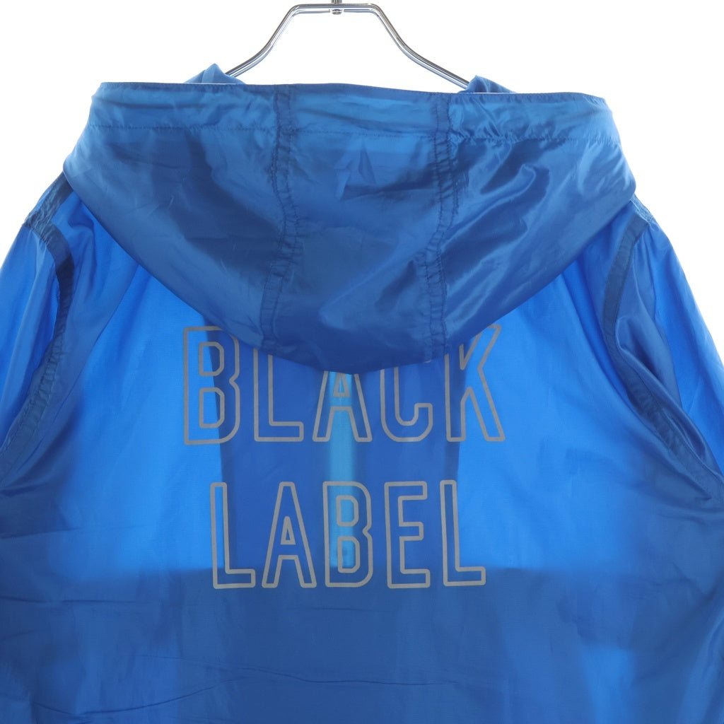 BURBERRY BLACK LABEL(バーバリー ブラックレーベル) バックロゴプリント アノラックパーカー ジャケット ハーフジップ プルオーバー ポリエステル ブルー D1F18-120-24