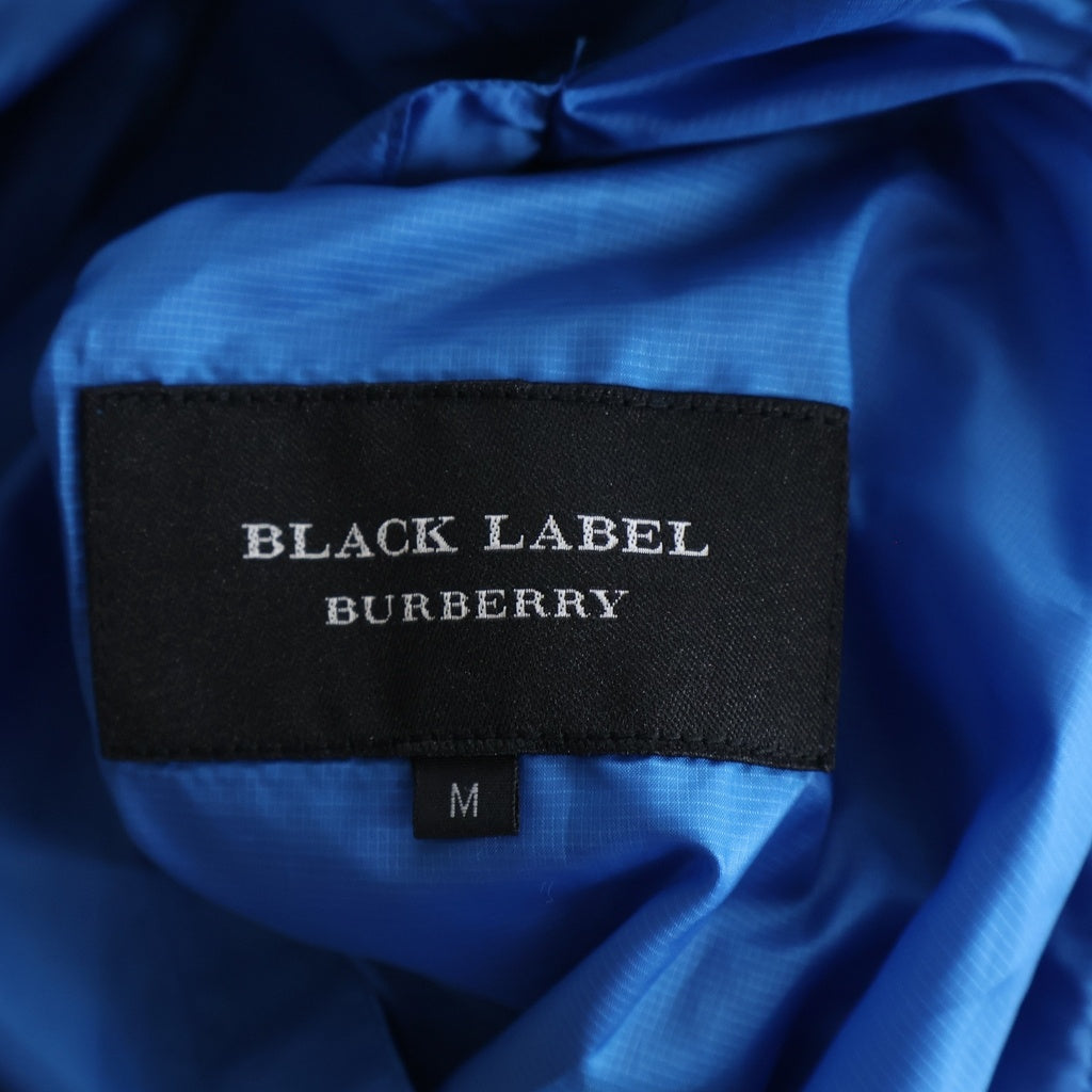 BURBERRY BLACK LABEL(バーバリー ブラックレーベル) バックロゴプリント アノラックパーカー ジャケット ハーフジップ プルオーバー ポリエステル ブルー D1F18-120-24