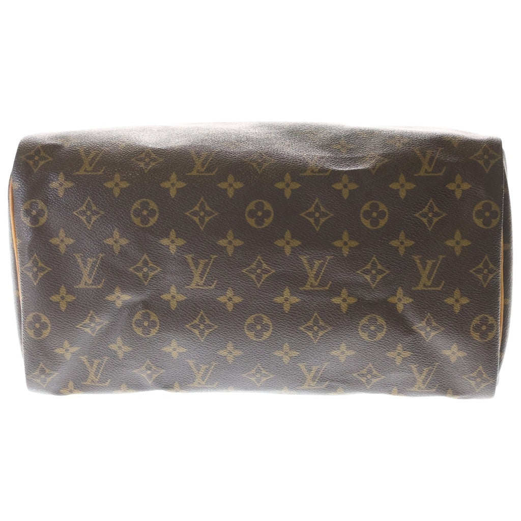 LOUIS VUITTON(ルイヴィトン) モノグラム スピーディ35 ボストンバッグ ハンドバッグ ブラウン レザー×PVC M41107 ゴールド金具 レディース