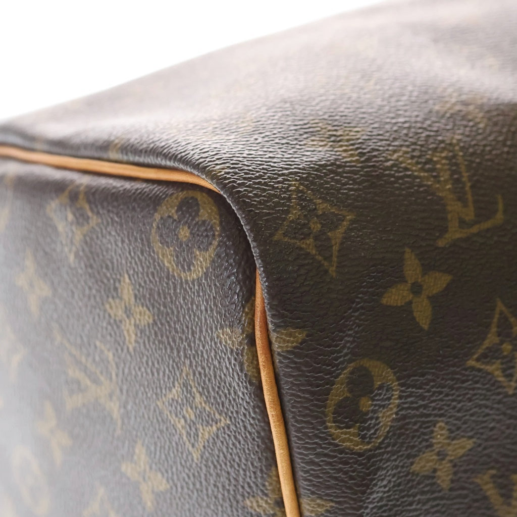 LOUIS VUITTON(ルイヴィトン) モノグラム スピーディ35 ボストンバッグ ハンドバッグ ブラウン レザー×PVC M41107 ゴールド金具 レディース