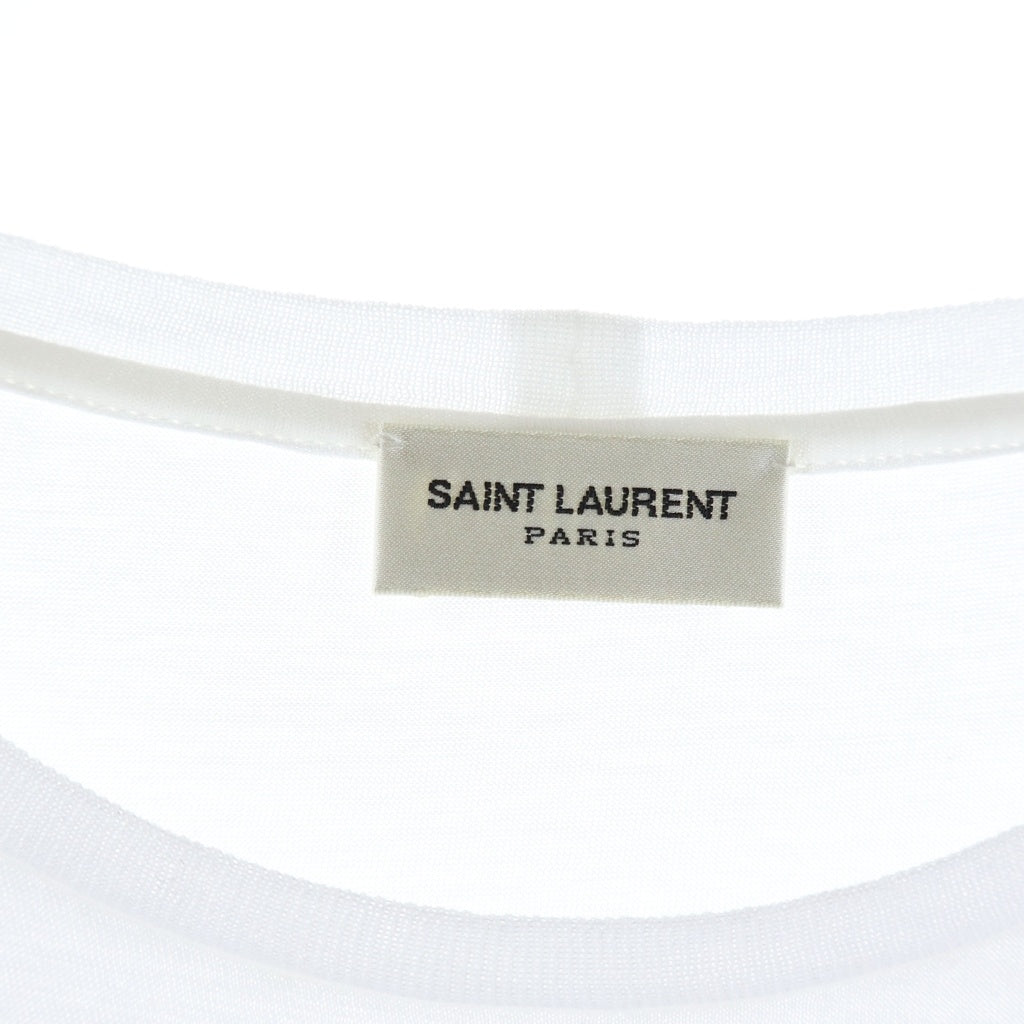 SAINT LAURENT PARIS(サンローランパリ) ブラッドラスター ヴァンパイア プリント コットン 半袖 Tシャツ カットソー #XS ホワイト 351662 レディース