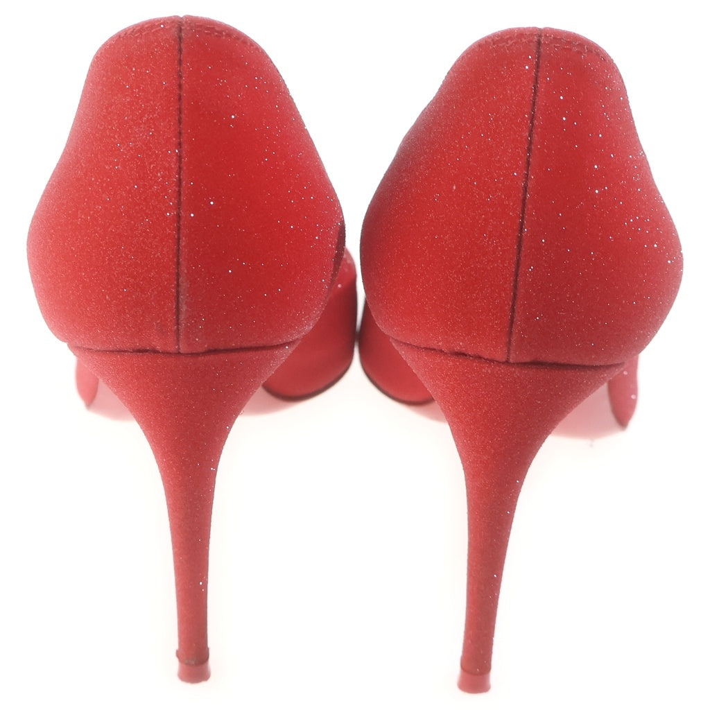 CHRISTIAN LOUBOUTIN(クリスチャンルブタン) KATE85 GLITTER MINI ケイト グリッター ラメ ポインテッドトゥ ハイヒール パンプス #35.5 レッド レディース