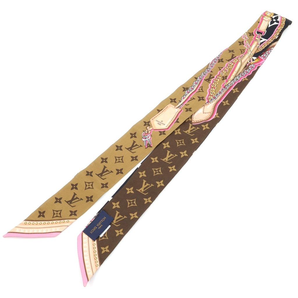 LOUIS VUITTON(ルイヴィトン) モノグラム バンドーBB・アルティメット シルク スカーフ ブラウン/ブラック/ホワイト M76676 レディース