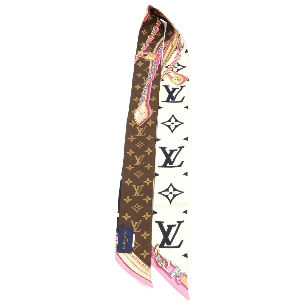LOUIS VUITTON(ルイヴィトン) モノグラム バンドーBB・アルティメット シルク スカーフ ブラウン/ブラック/ホワイト M76676 レディース
