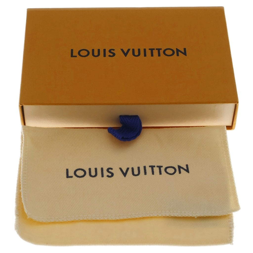LOUIS VUITTON(ルイヴィトン) モノグラム・フラワー LVイニシャル ブレスレット レザーバンド ブラック×ブラウン M8085F ゴールド金具 レディース