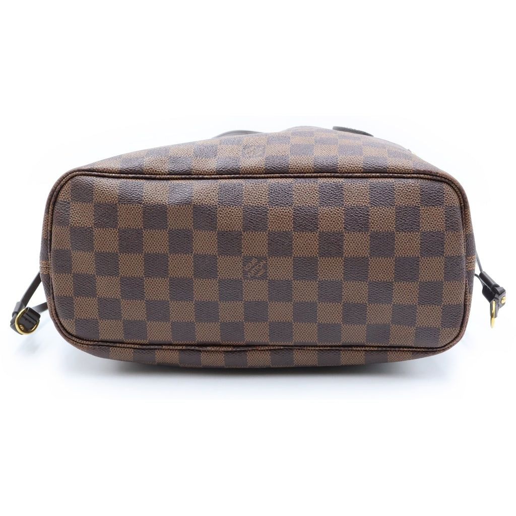 LOUIS VUITTON(ルイヴィトン) ダミエ ネヴァーフルPM 新型 ハンドバッグ トートバッグ ブラウン レザー×PVC N41359 ゴールド金具 レディース