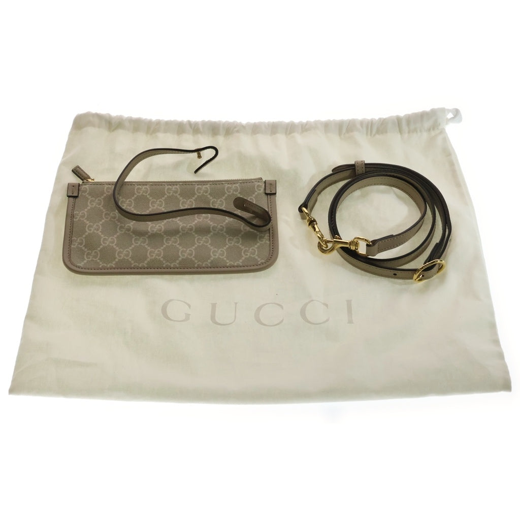 GUCCI(グッチ) GGスプリーム オフィディア スモール 2WAYハンドバッグ ショルダーバッグ トートバッグ アイボリー レザー×PVC 811716 ゴールド金具 レディース