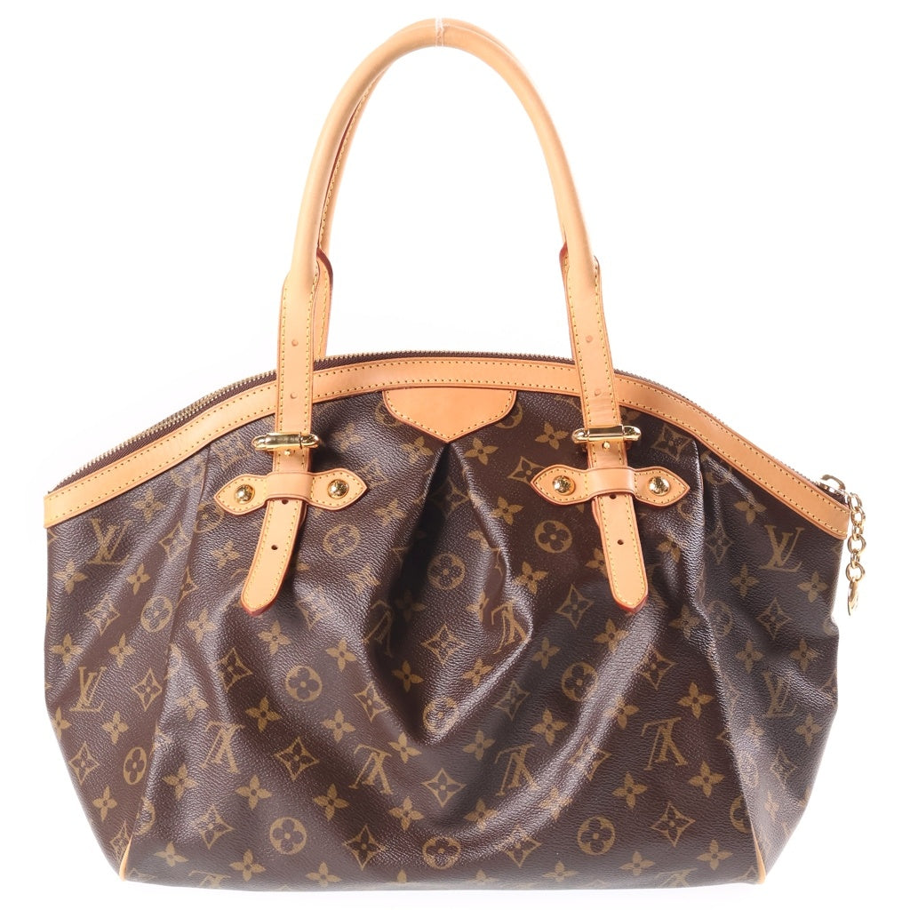 LOUIS VUITTON(ルイヴィトン) モノグラム ティヴォリGM ハンドバッグ トートバッグ ブラウン レザー×PVC M40144 ゴールド金具 レディース