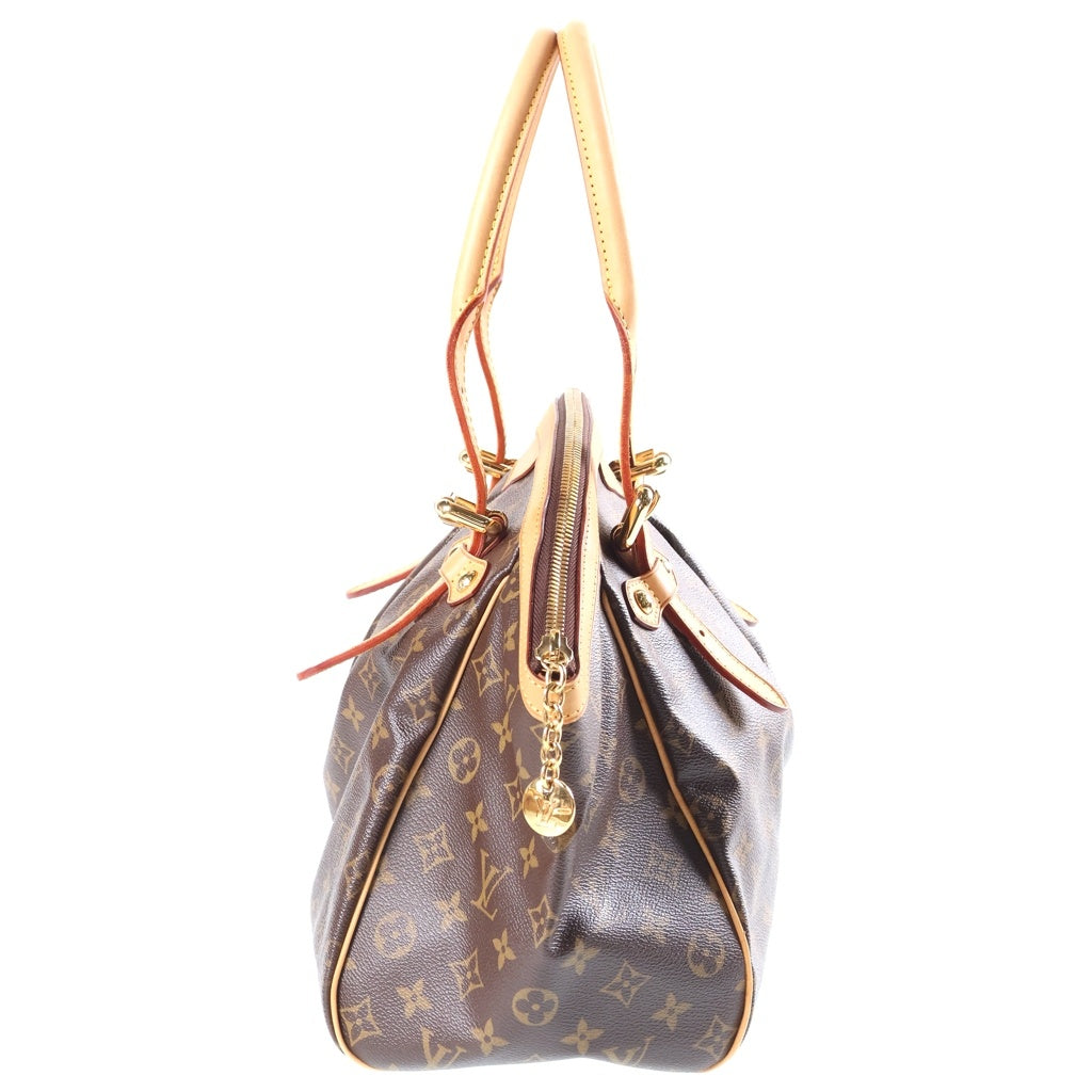 LOUIS VUITTON(ルイヴィトン) モノグラム ティヴォリGM ハンドバッグ トートバッグ ブラウン レザー×PVC M40144 ゴールド金具 レディース