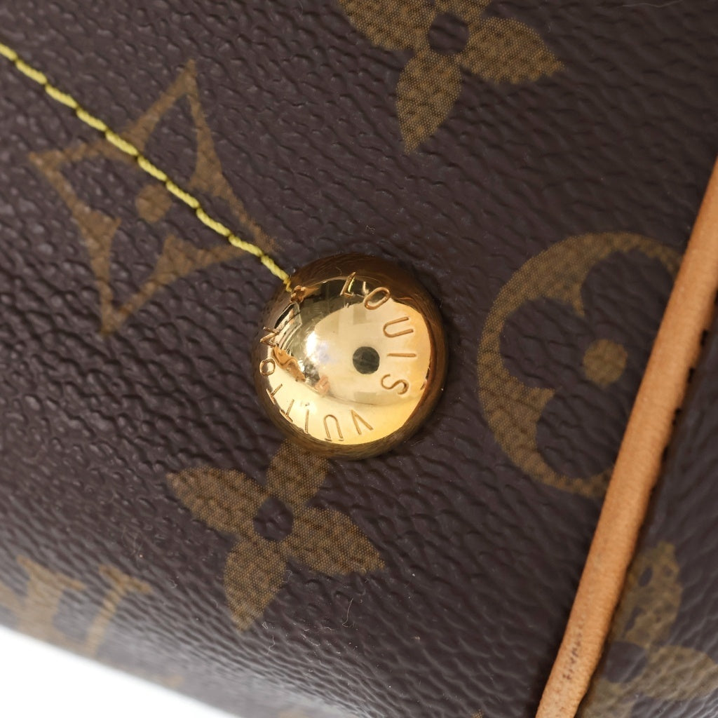 LOUIS VUITTON(ルイヴィトン) モノグラム ティヴォリGM ハンドバッグ トートバッグ ブラウン レザー×PVC M40144 ゴールド金具 レディース