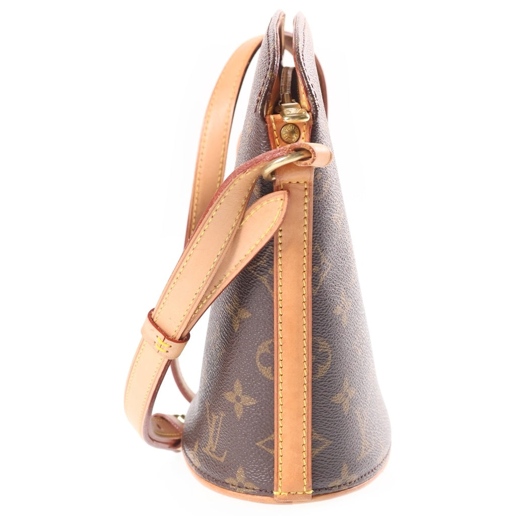 LOUIS VUITTON(ルイヴィトン) モノグラム ドルーオ ショルダーバッグ ブラウン レザー×PVC M51290 ゴールド金具 レディース