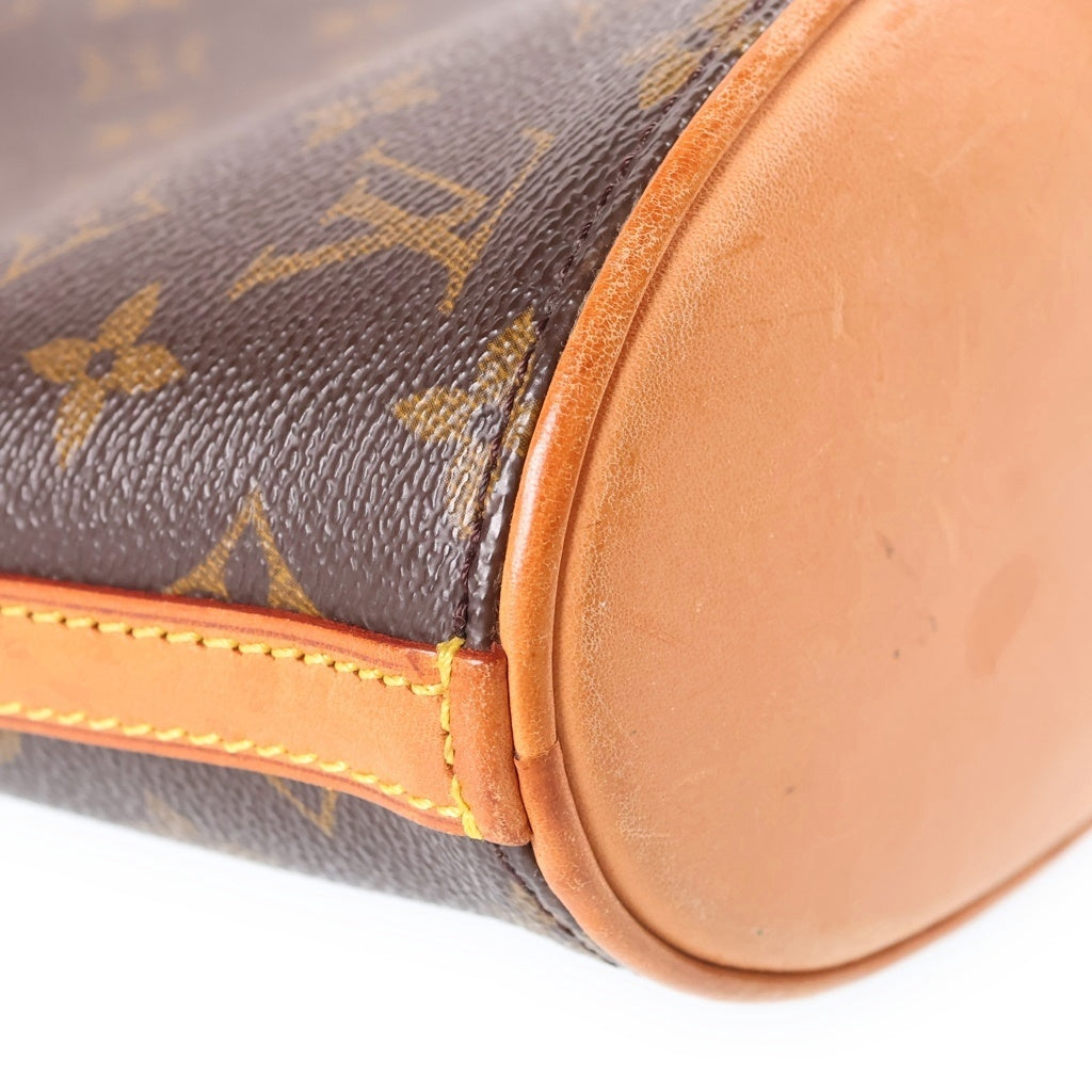 LOUIS VUITTON(ルイヴィトン) モノグラム ドルーオ ショルダーバッグ ブラウン レザー×PVC M51290 ゴールド金具 レディース