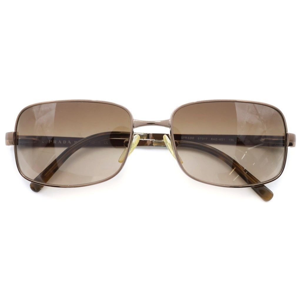 PRADA(プラダ) スクエアサングラス アイウェア ブラウンフレーム グラデーションレンズ #57□17 SPR63M レディース