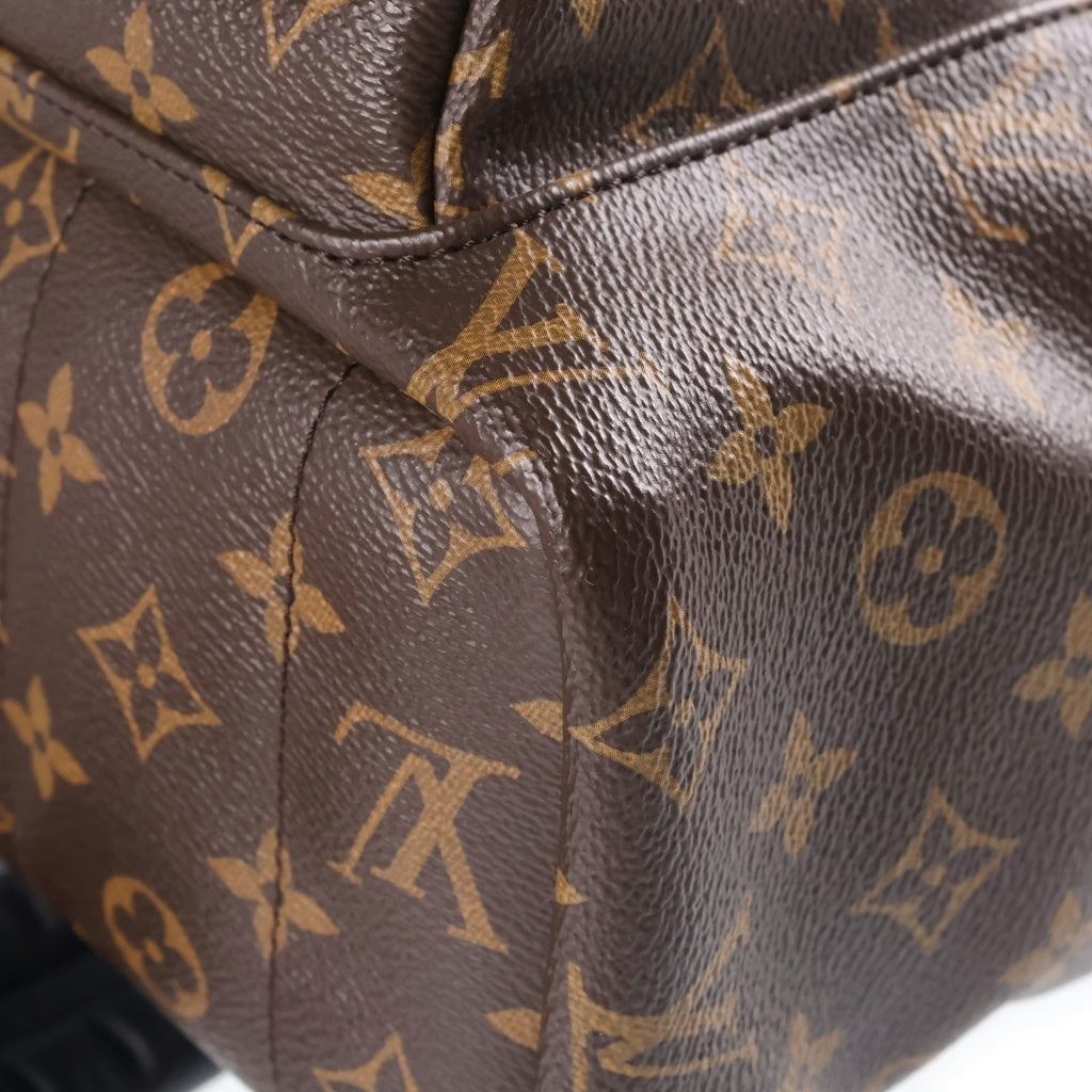 LOUIS VUITTON(ルイヴィトン) モノグラム パームスプリングスMM リュックサック バックパック ブラック×ブラウン レザー×PVC M41561 ゴールド金具 レディース