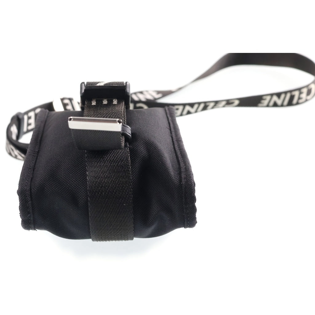CELINE(セリーヌ) トラッキング モバイルポーチ フォンホルダー ロゴ ナイロン ブラック 10J212 レディース